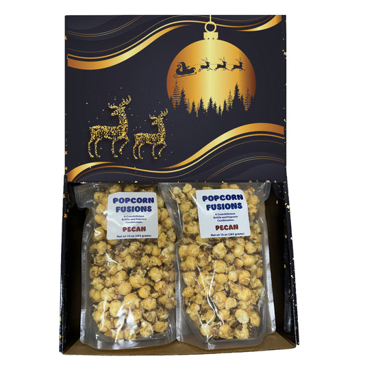 Christmas Holiday Gift Box Caramel Popcorn Peanut Popcorn Cashew Popcorn Pecan Popcorn Granny's Confections