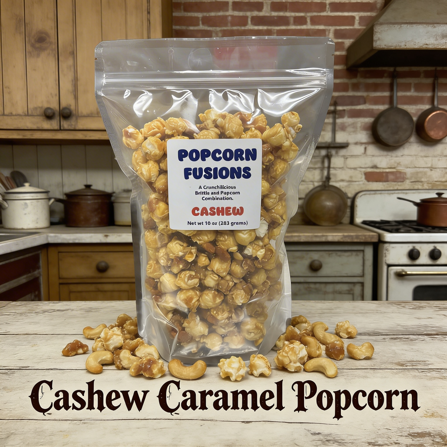 Cashew Caramel Popcorn Fusions by Granny's Confections