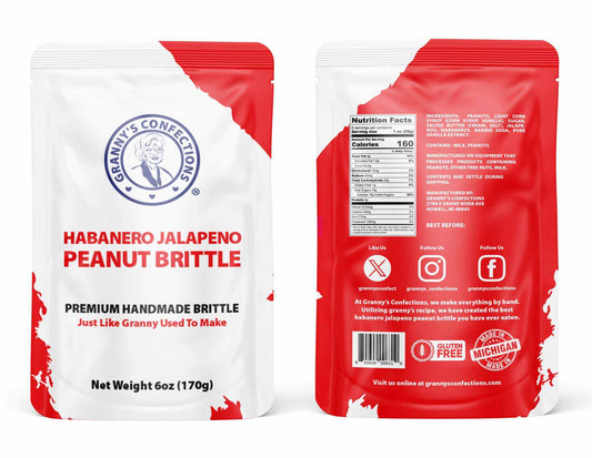 Spicy Peanut Brittle Habanero Jalapeno Peanut Brittle. Spicy Handmade Peanut Brittle by Granny's Confections