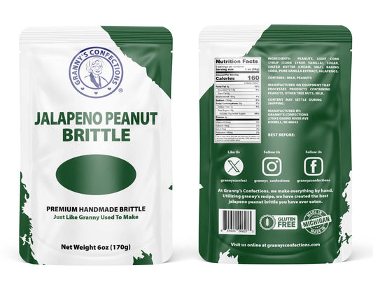 Jalapeno Peanut Brittle. Spicy Peanut Brittle handmade by Granny's Confections