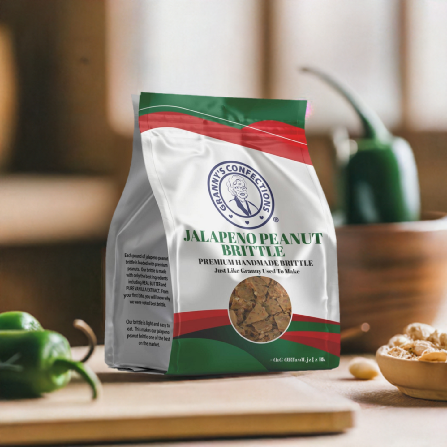Jalapeno Peanut Brittle Grannys Confections Spicy Brittle Gluten Free Gourmet Old Fashioned