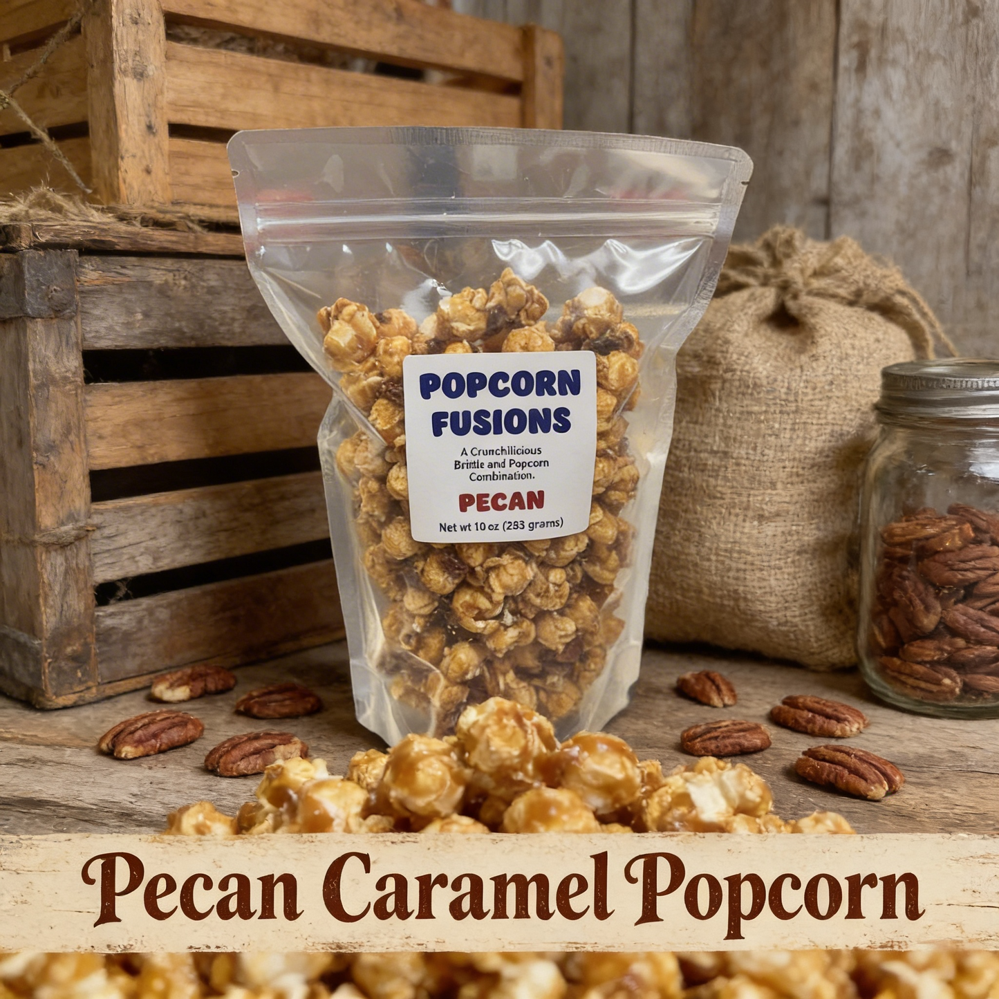 Granny's Confections Pecan Caramel Popcorn Fusions