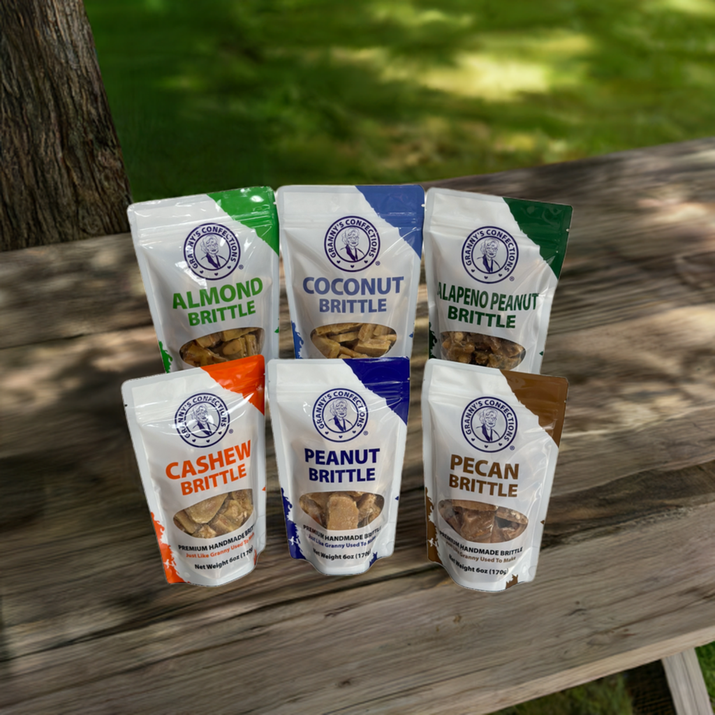 Peanut Brittle Sampler Combo, 6 Varieties Handmade Brittle Peanut Brittle Sampler Combo, 6 Varieties Handmade Brittle