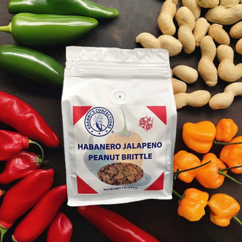 Habanero jalapeno Peanut Brittle Spicy Peanut Brittle Old Fashioned Peanut Brittle Grannys Confections Gluten Free Hot Candy