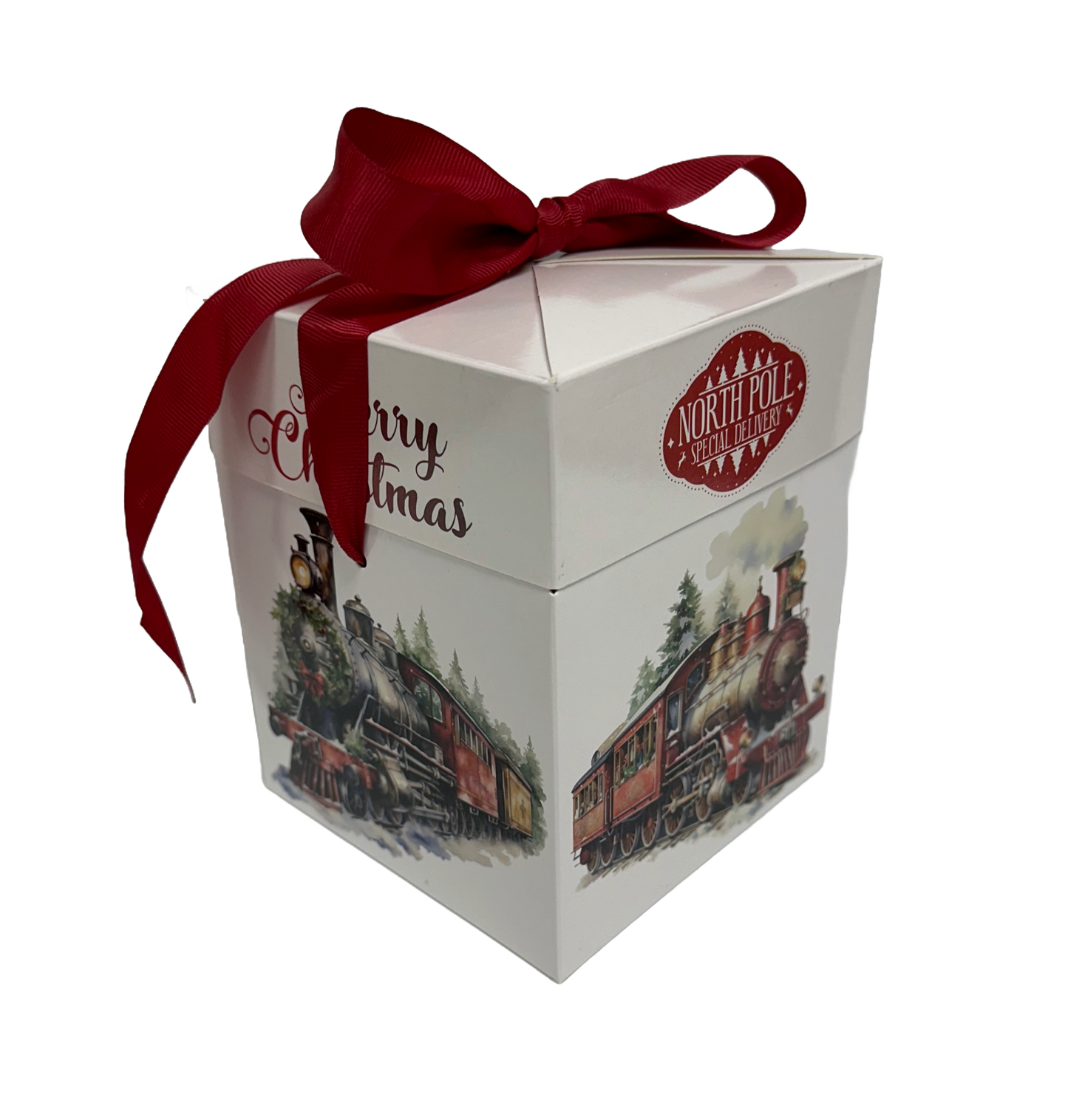 Holiday Train Gift Box With Your Choice of 2 Pounds of Brittle - Perfect Christmas Gift