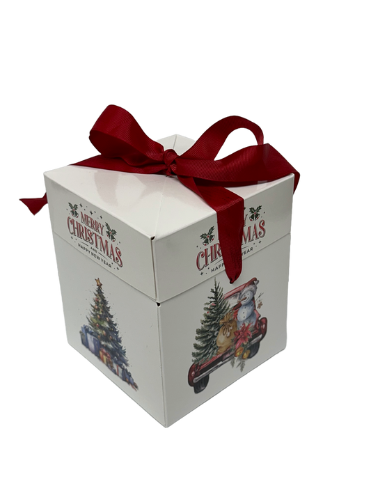 Granny's Confections Nostalgic Merry Christmas Gift Box Handmade Peanut Brittle Cashew Pecan