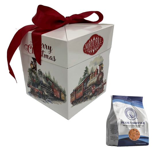 Granny’s Confections Holiday Train Gift Box With 2 Pounds of Brittle - Perfect Christmas Gift Peanut Brittle