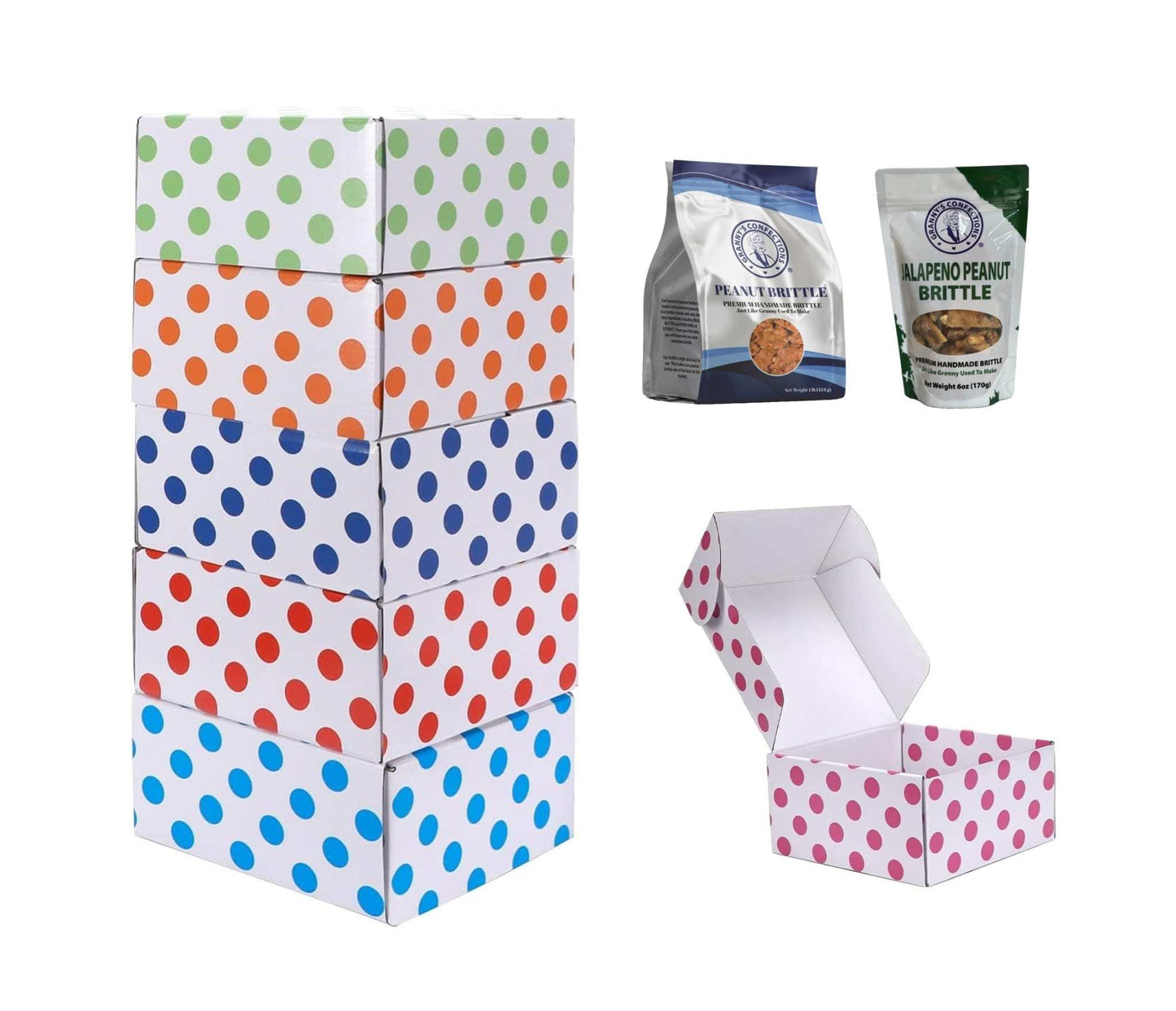 Gift Box Peanut Jalapeno Brittle Birthday Anniversary Graduation Get Well Soon Christmas Thanksgiving Mother's Day Father's Day Gift Present