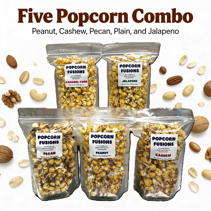 Granny's Confections Five Caramel Popcorn Combo Fusions