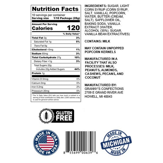 Granny's Confections Caramel Popcorn 