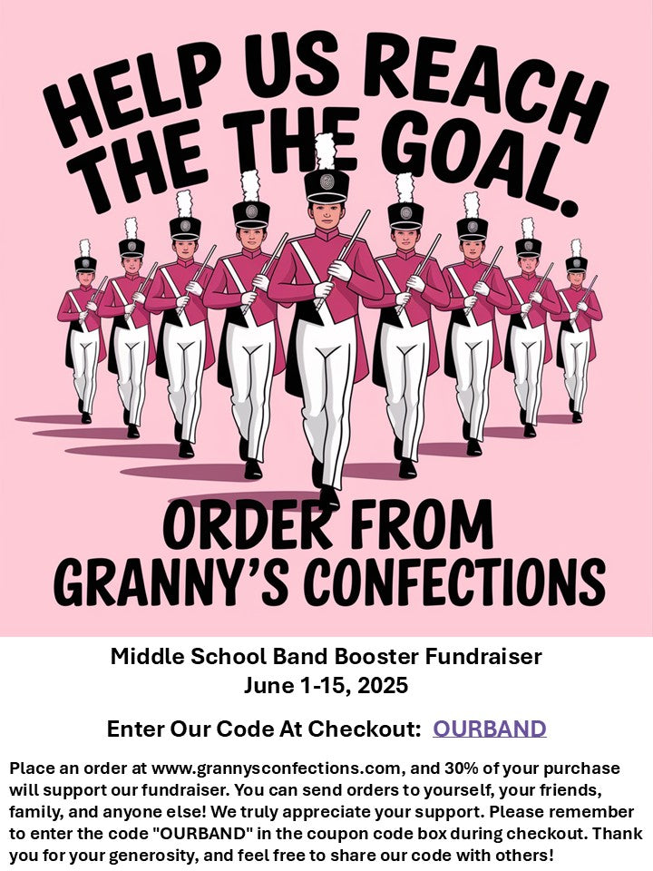 Granny's Confections Fundraising Flyer Band