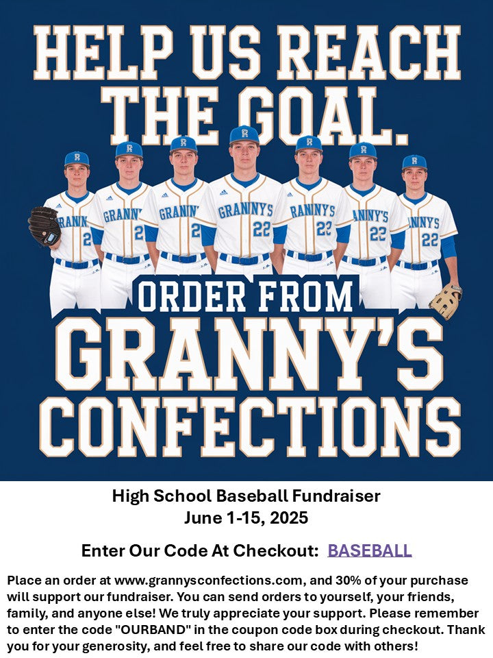 Granny's Confections Fundraising Flyer Baseball