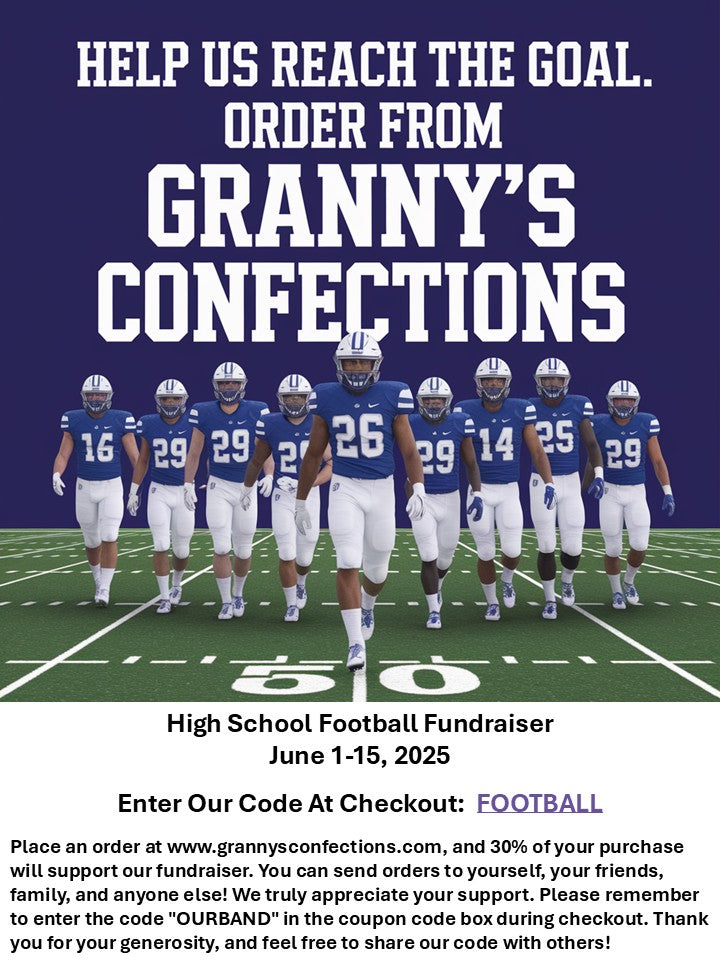 Granny's Confections Fundraising Flyer Football 