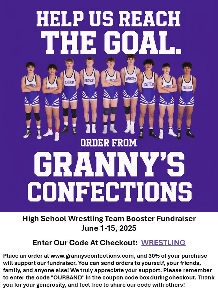 Granny's Confections Fundraising Flyer Wrestling Team