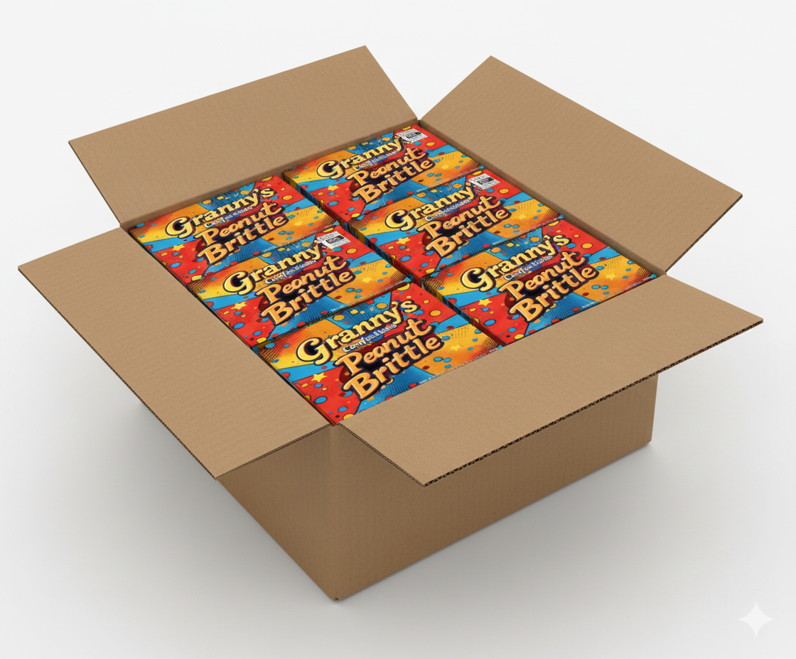Granny's Confections Old-Fashioned Peanut Brittle - Case of 12