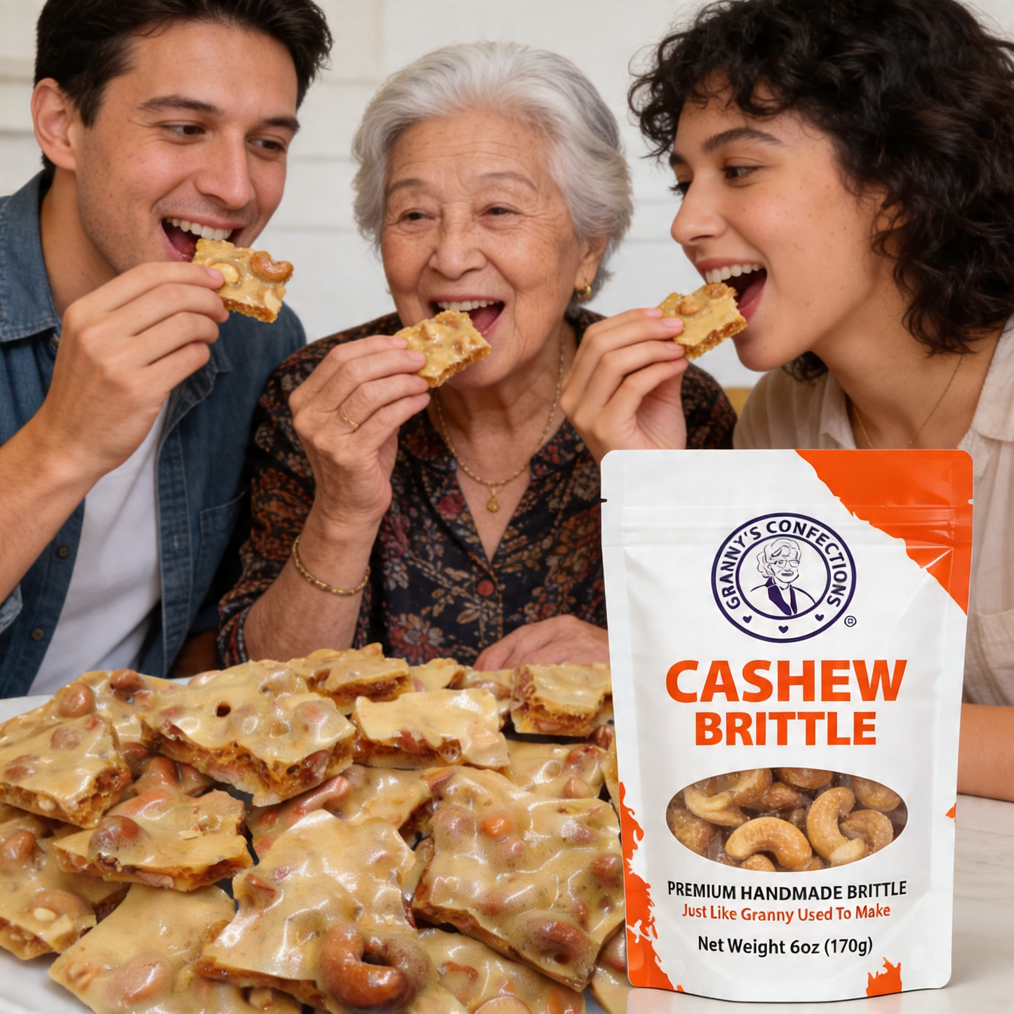Granny's Confections Premium Cashew Brittle Candy