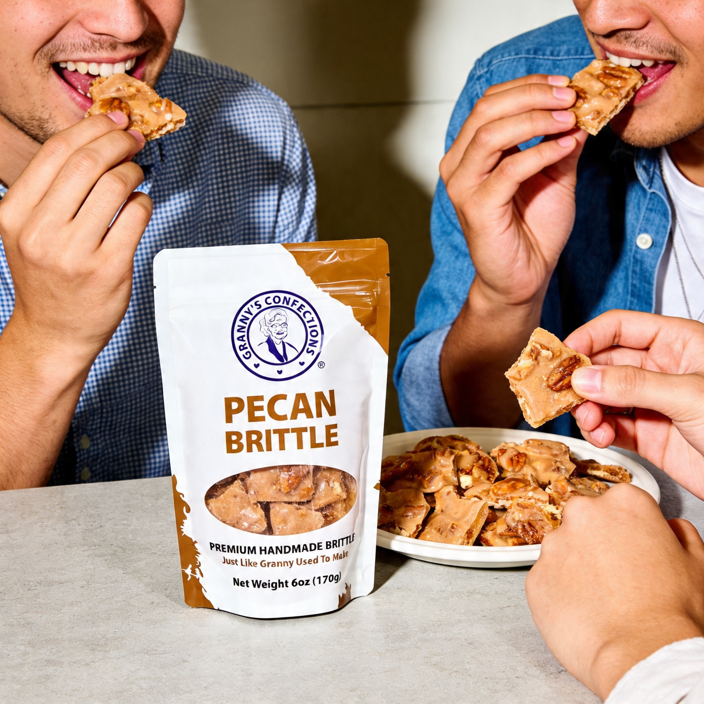 Granny's Confections Premium Old-Fashioned Pecan Brittle Candy Gift