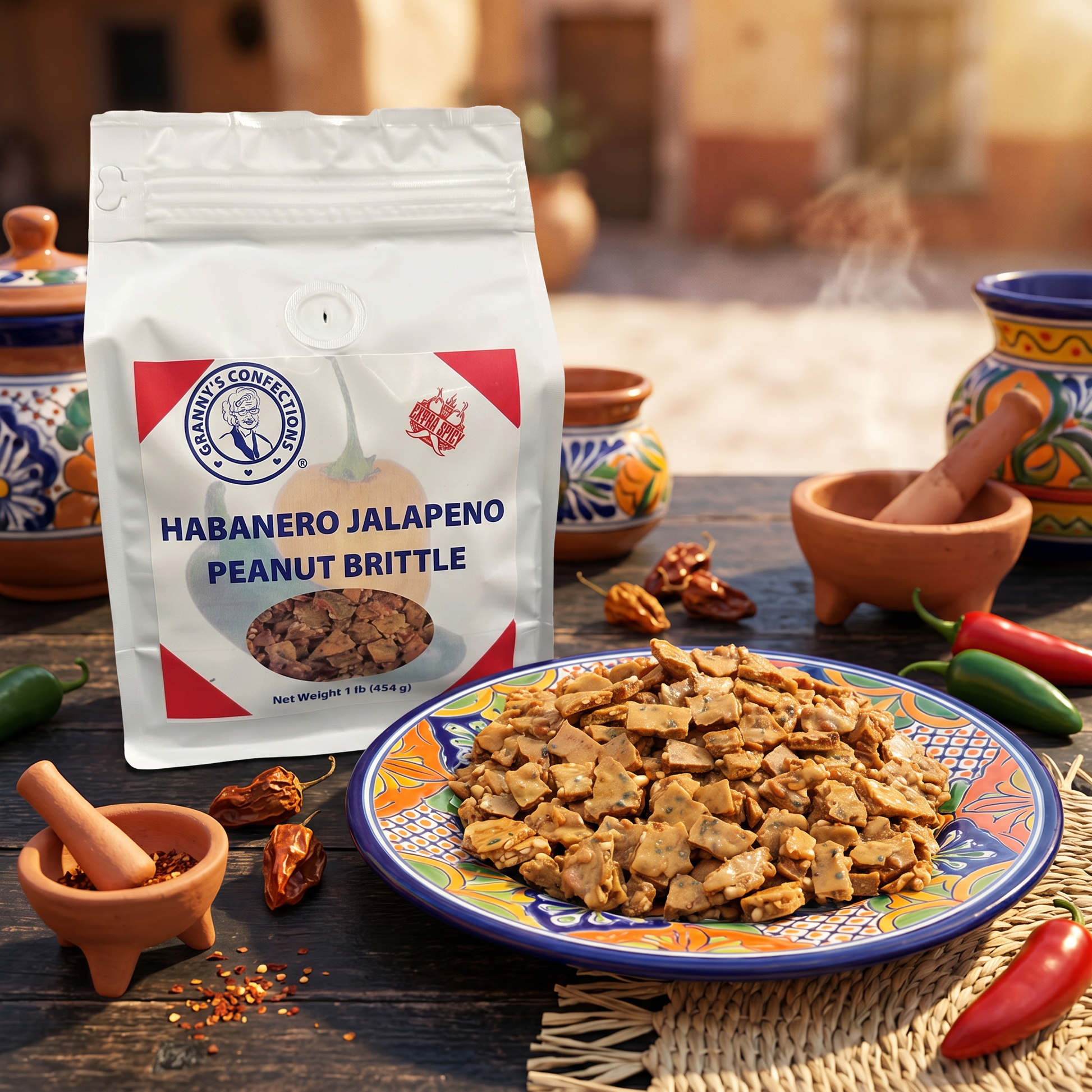 Granny's Confections Spicy Habanero Jalapeno Peanut Brittle Candy