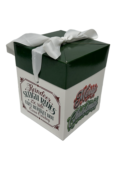 Merry Christmas Holiday Gift Box & Bow |  Old Fashioned Peanut Brittle | Choose Your Favorite Brittle