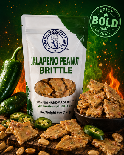 Granny's Confections Handmade Jalapeno Peanut Brittle - 6oz Bag (Jalapeno Peanut Brittle)