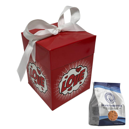 Granny’s Confections Love Gift Box and Bow The Gift That Says I Love You Peanut Brittle