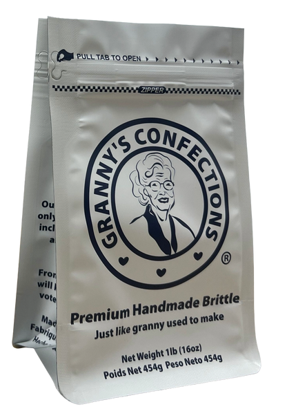 Granny's Confections Handmade Peanut Brittle - One Pound Bag (Peanut Brittle)