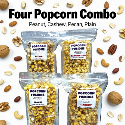 Caramel Popcorn Combo Peanut Pecan Cashew Caramel