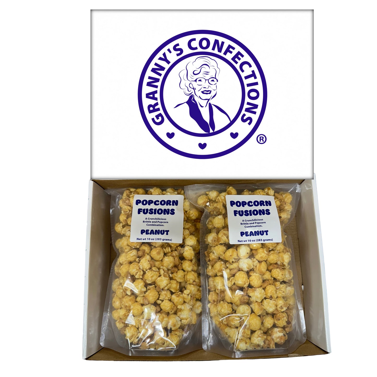 Christmas Holiday Gift Box Caramel Popcorn Peanut Popcorn Cashew Popcorn Pecan Popcorn Granny's Confections