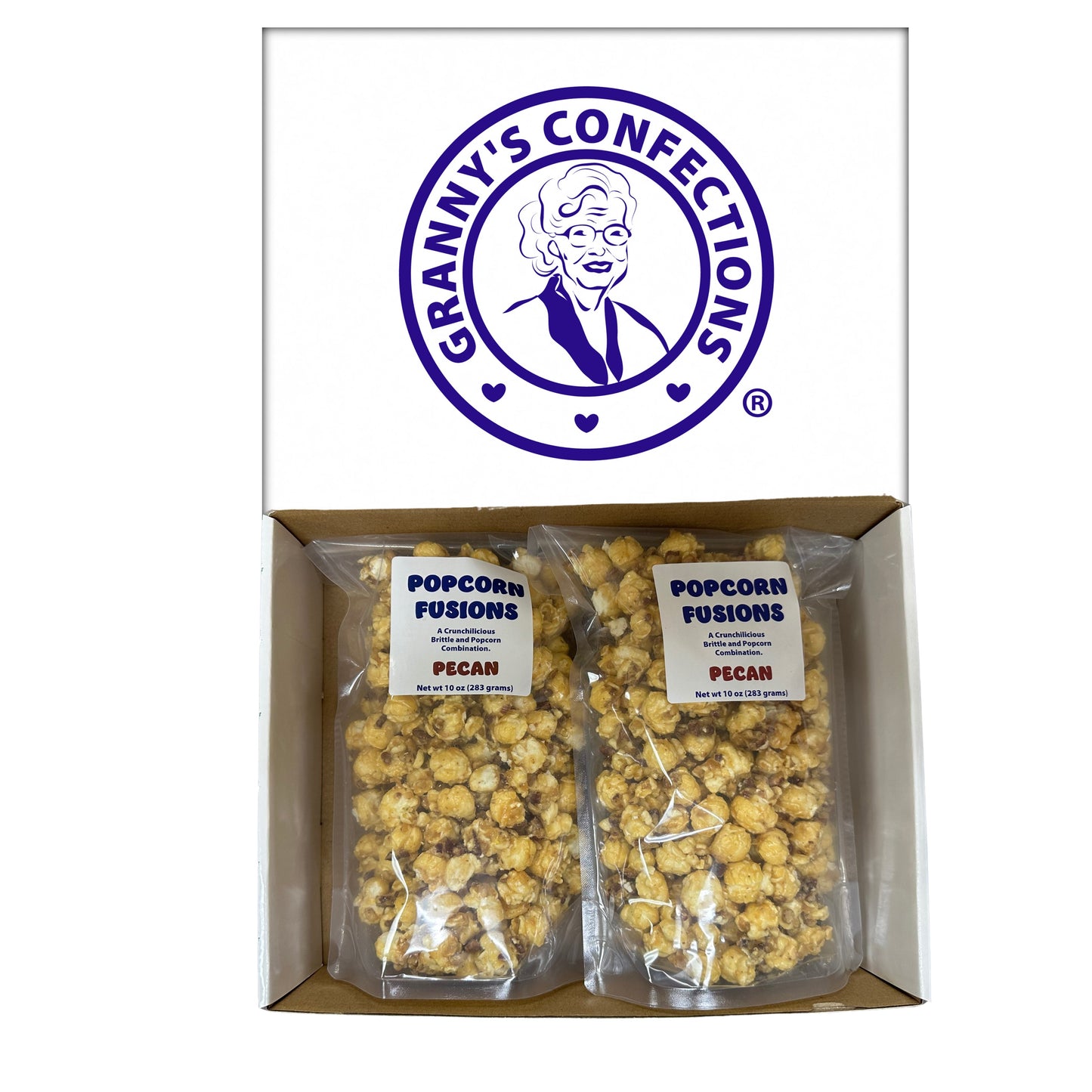 Christmas Holiday Gift Box Caramel Popcorn Peanut Popcorn Cashew Popcorn Pecan Popcorn Granny's Confections