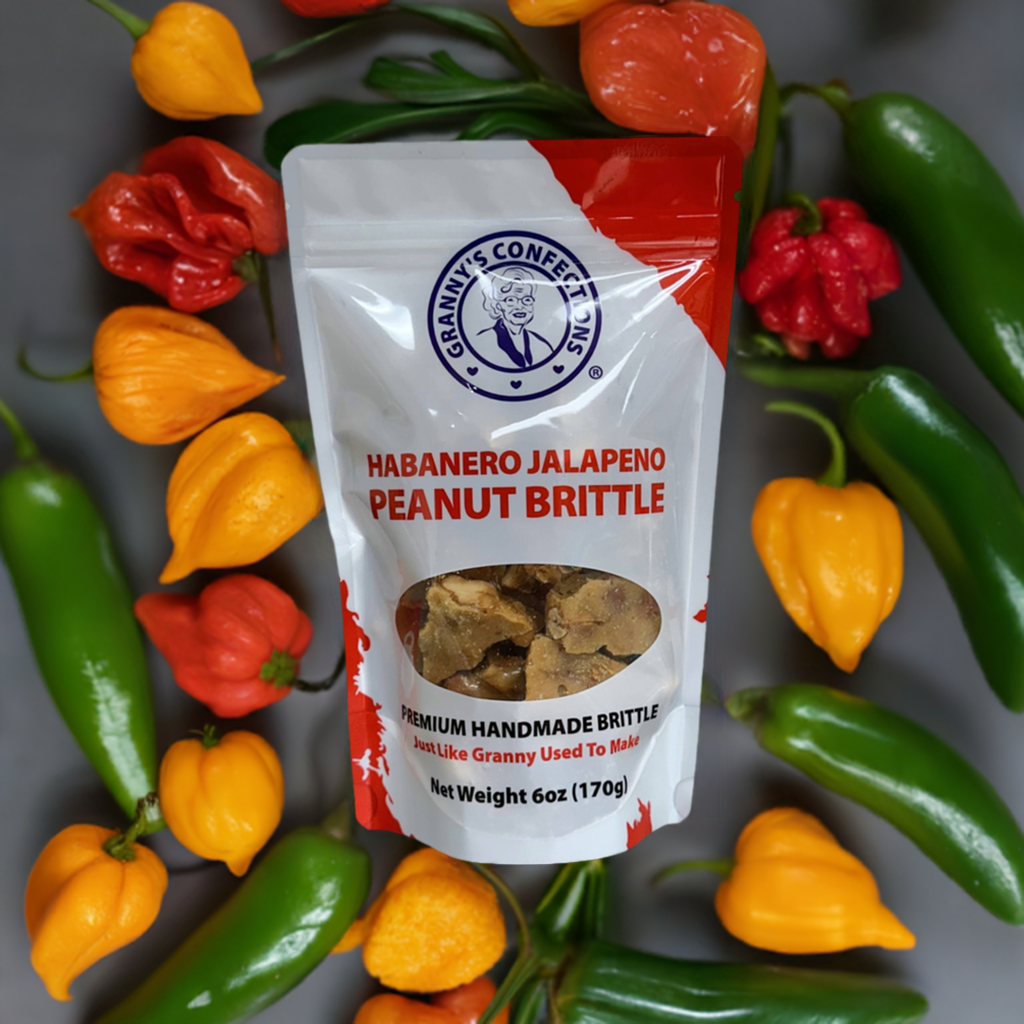 Habanero jalapeno Peanut Brittle Spicy Brittle Old Fashioned Peanut Brittle Grannys Confections Gluten Free Hot Candy
