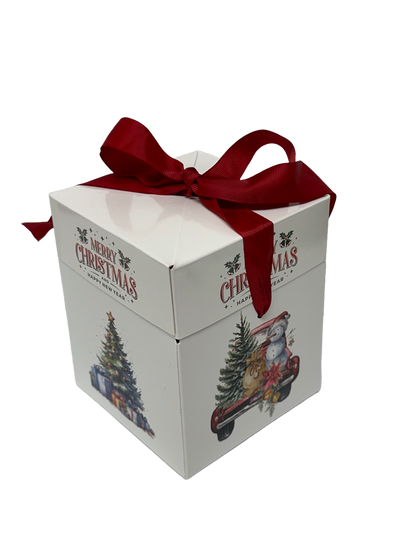Granny's Confections Nostalgic Merry Christmas Gift Box Handmade Peanut Brittle Cashew Pecan