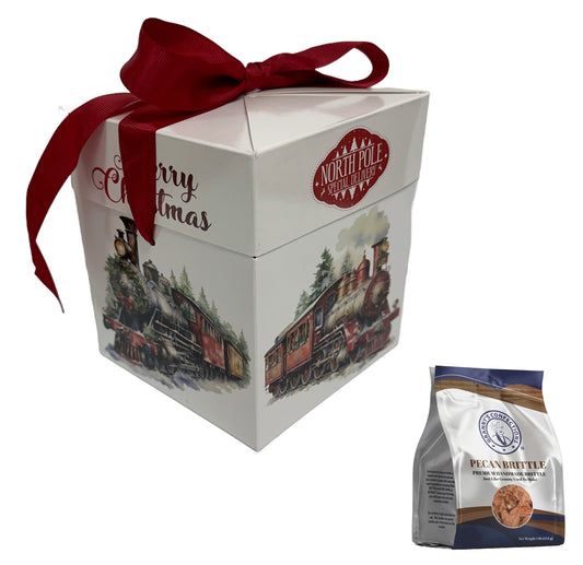 Granny’s Confections Holiday Train Gift Box With 2 Pounds of Brittle - Perfect Christmas Gift Pecan Brittle