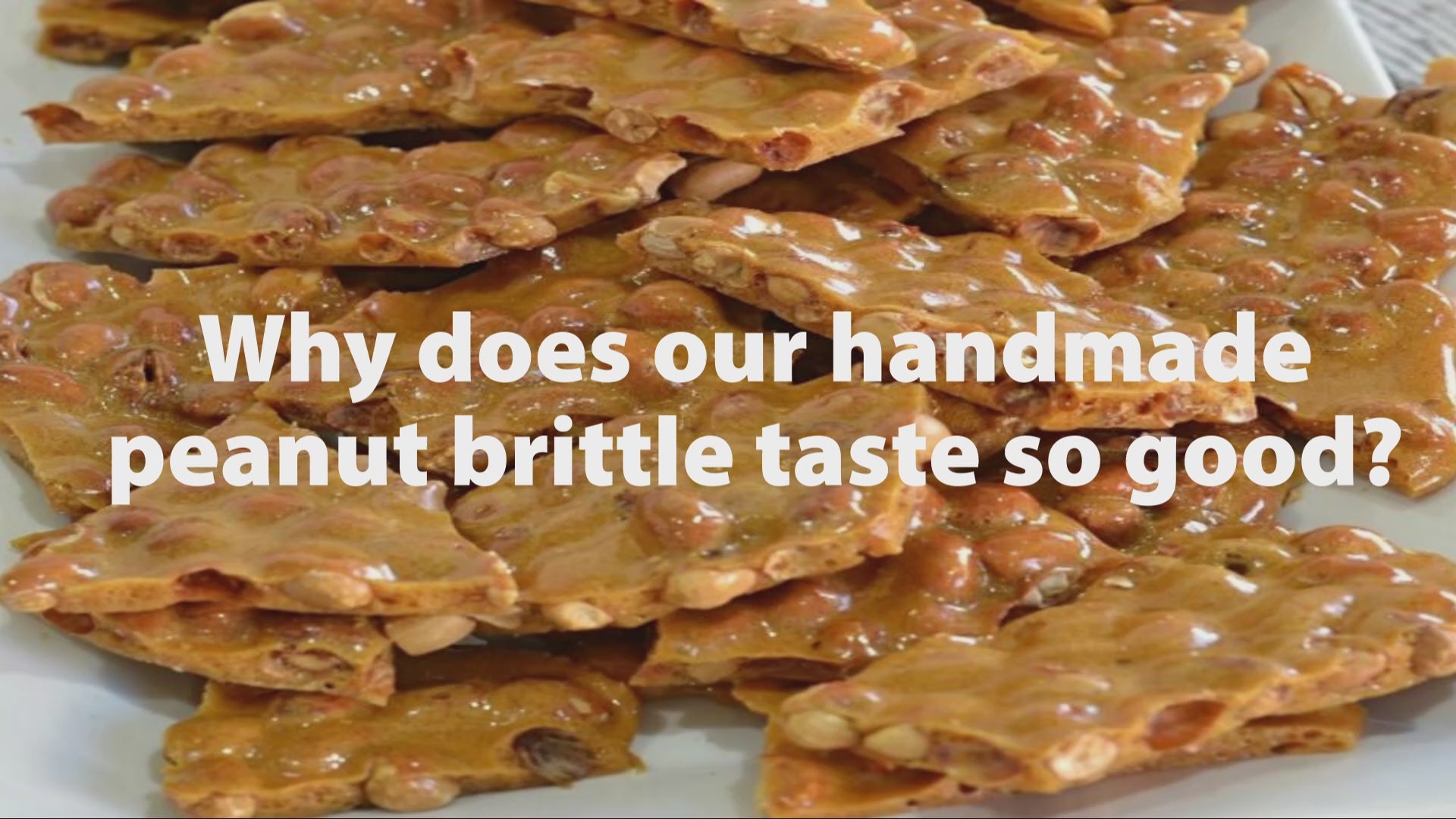 Load video: Granny's Confections Peanut brittle